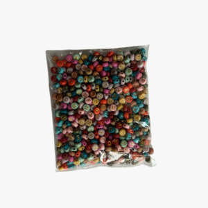 Golden Print Alphabet Beads
